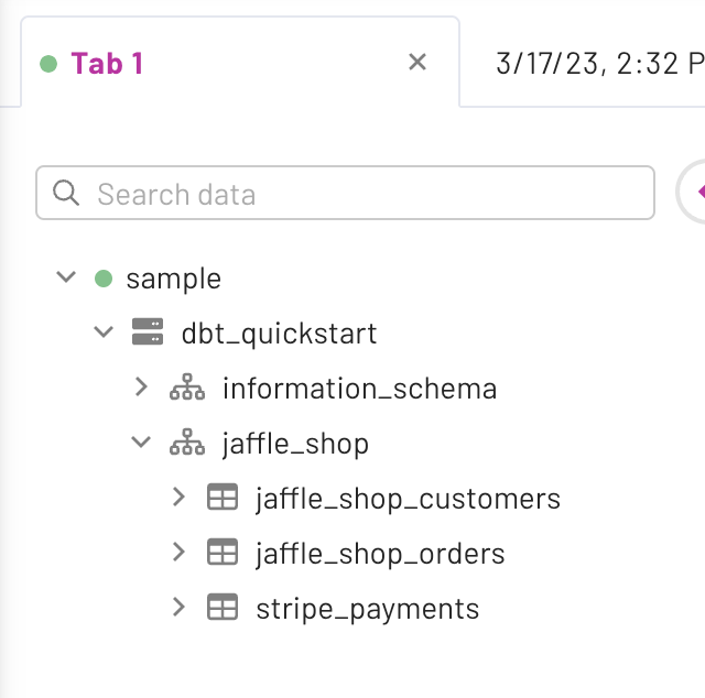 Hierarchy of data in query editor Hierarchy of data in query editor